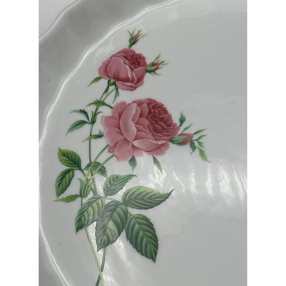 Tart Dish Quiche Chintzholm Floral Pie Dish With Roses Design Ceramic 1.5" Deep - Picture 5 of 5